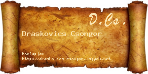 Draskovics Csongor névjegykártya